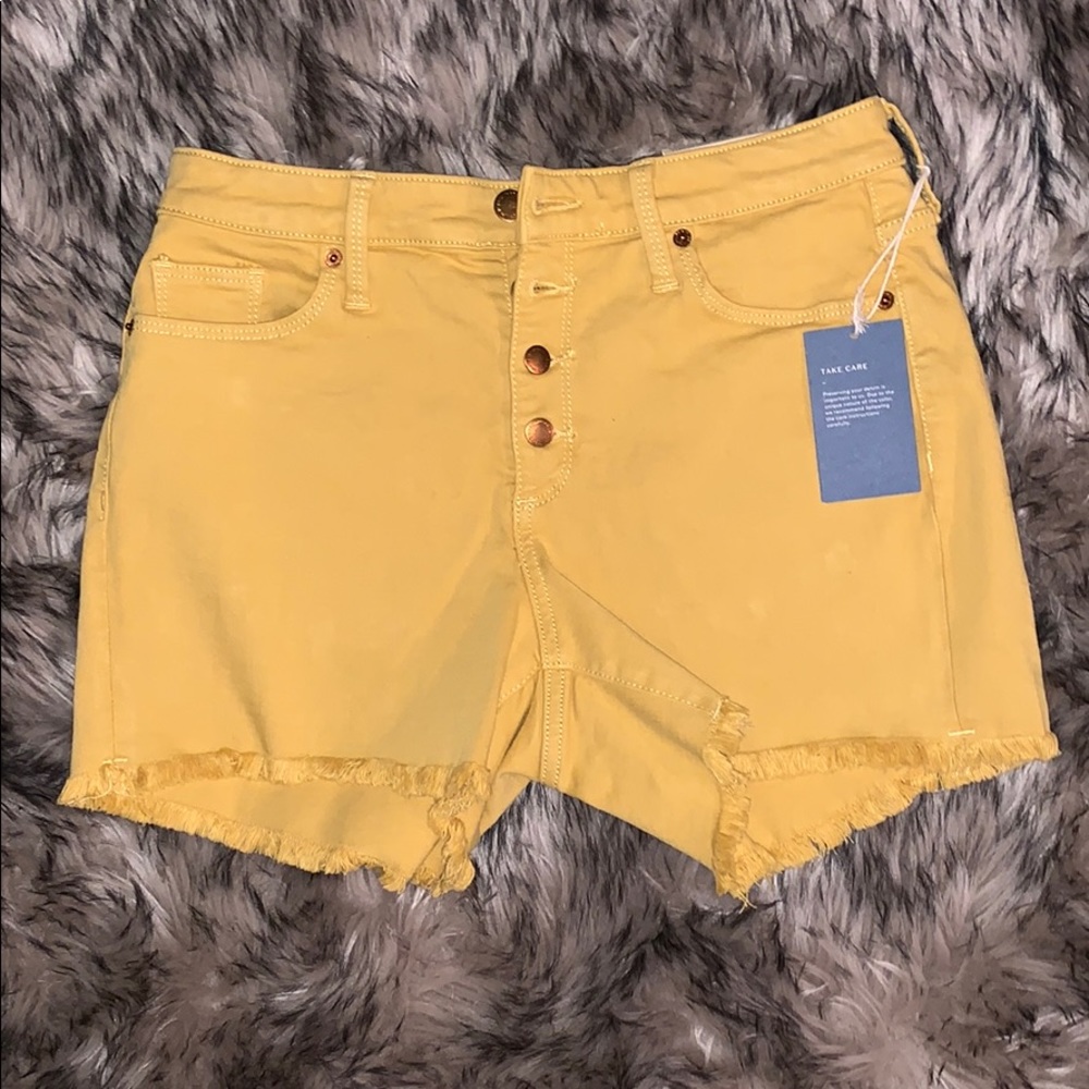 High rise midi shorts